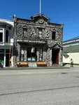 wooden facade on Skagway building